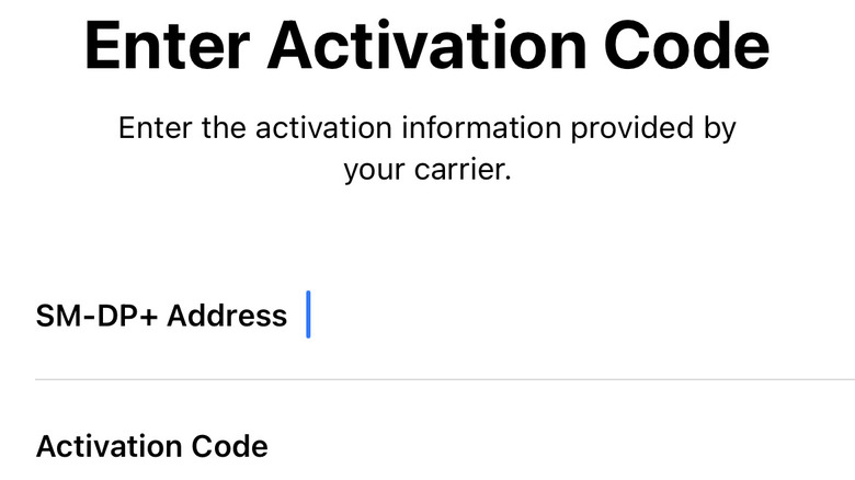 enter activation code screenshot