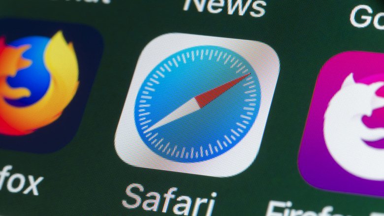 Safari app icon on iPhone