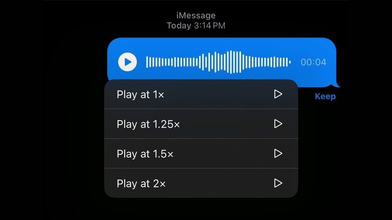 iMessage audio playback