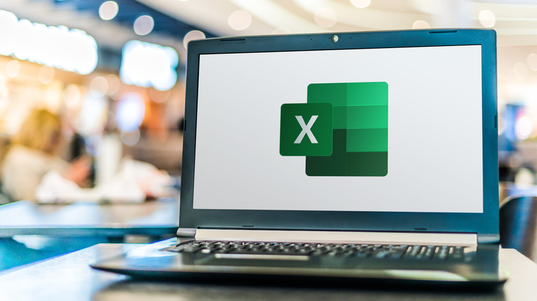 Microsoft Excel logo on laptop screen