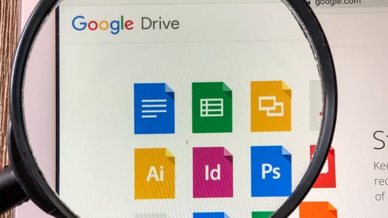 google drive logos computer screen