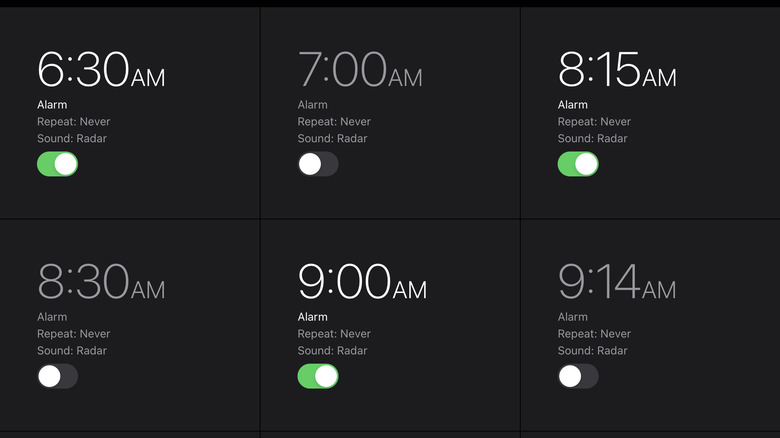 Apple Clock app alarm