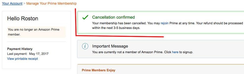 How to cancel your  Prime membership