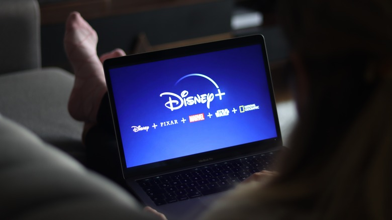 disney plus banner on laptop