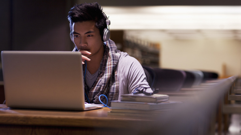 student on laptop