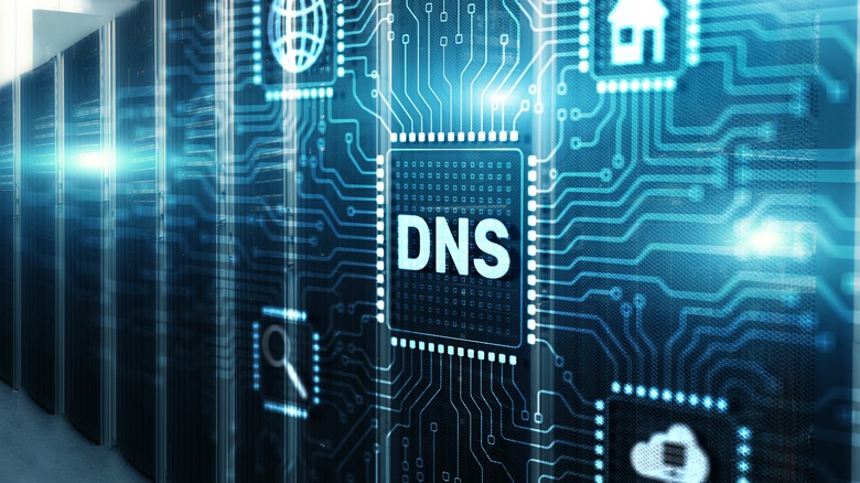 DNS icon on a board