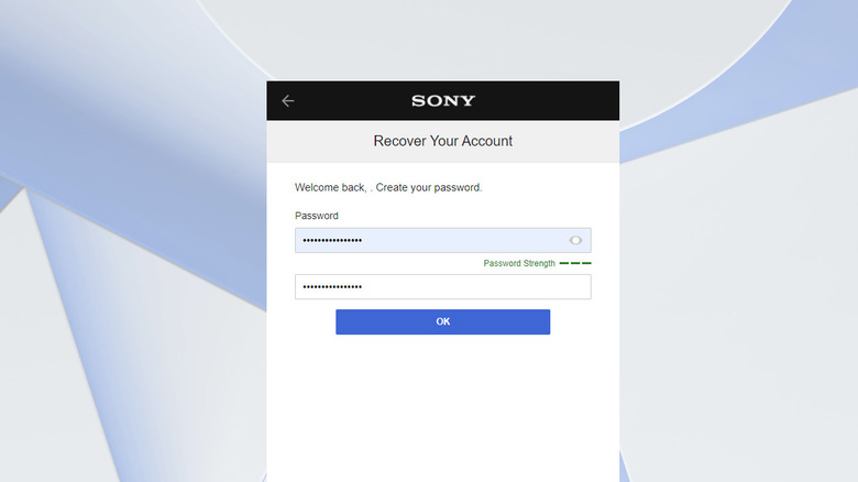 resetting PlayStation Network account password