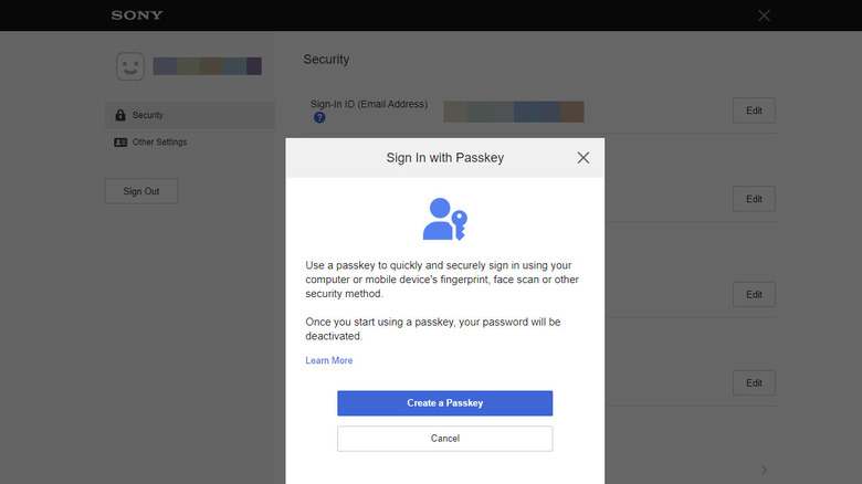 creating PlayStation Network account passkey