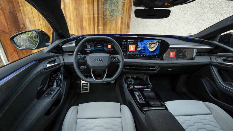 Interior dashboard of an Audi car