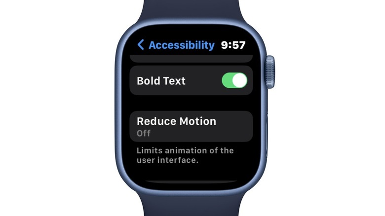 Apple Watch Bold Text