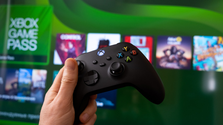 Xbox Series X controller and menu