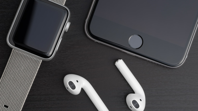 Apple Watch, iPhone, and AirPods