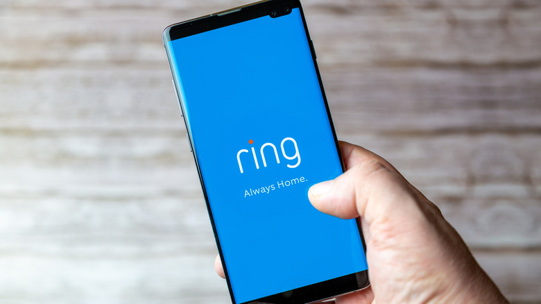 Ring logo on smartphone