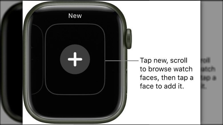 Instructions to add new watch face on an Apple Watch