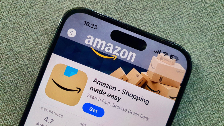 iPhone showing Amazon app on App Store