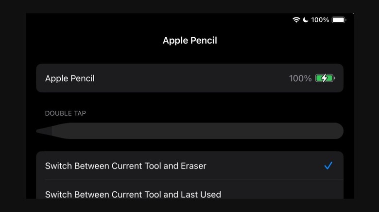 Apple Pencil bluetooth settings