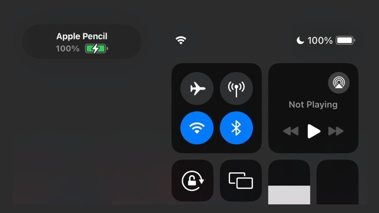 apple pencil charge notification