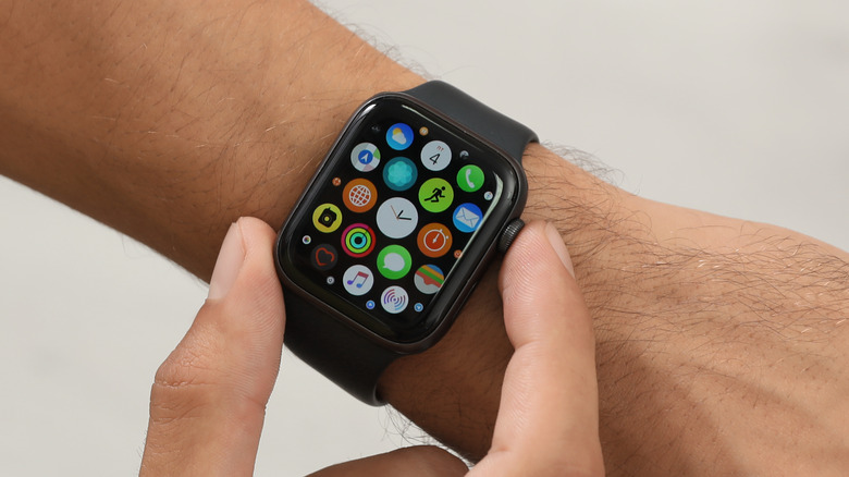 Apple Watch on a wrist