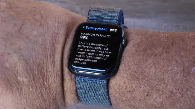 Apple Watch Battery Health maximum capacity