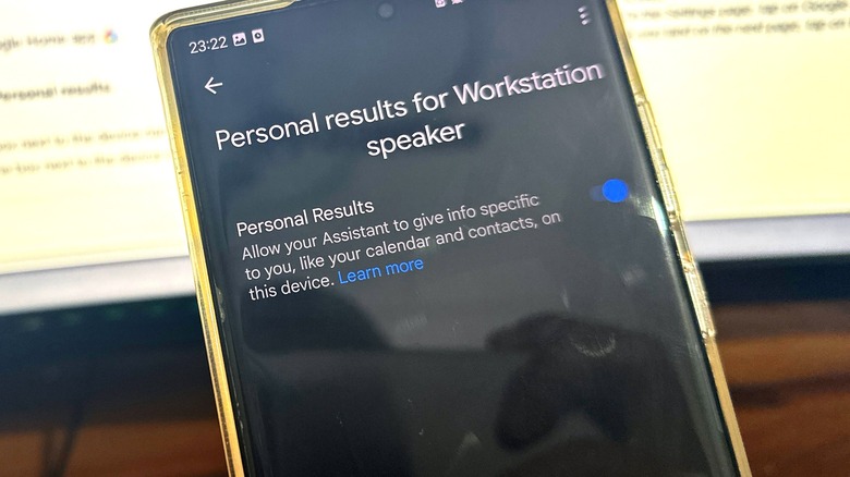 Activating personal results Google Assistant