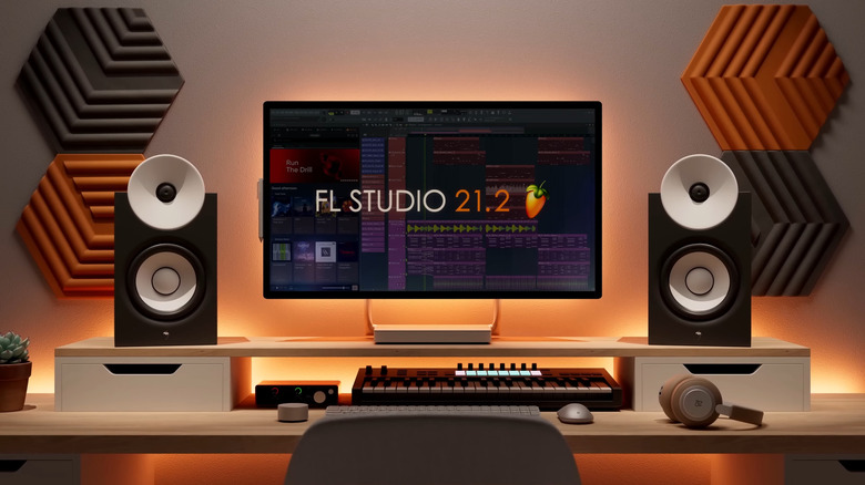 FL Studio 2 rendered on a desktop