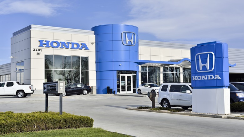 a Honda dealership