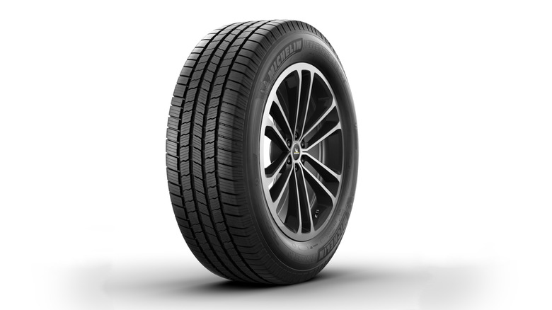 Michelin Defender LTX M/S tire, 3/4 view