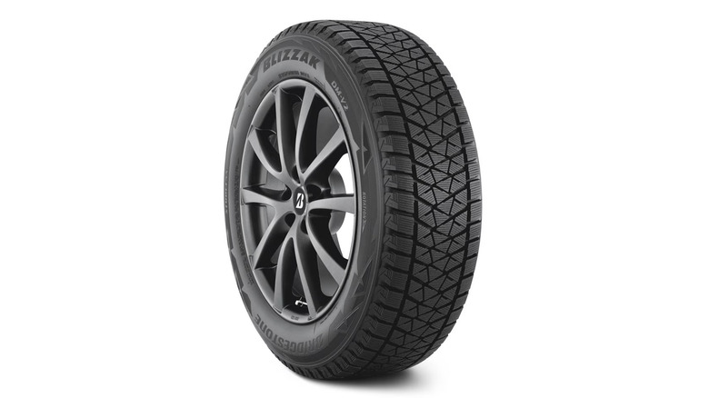 Bridgestone Blizzak DM-V2 tire, 3/4 view