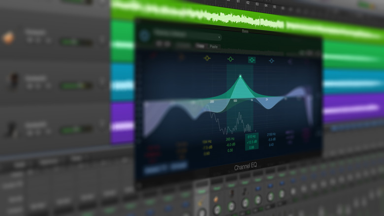 EQ channel in Digital Audio Workstation software