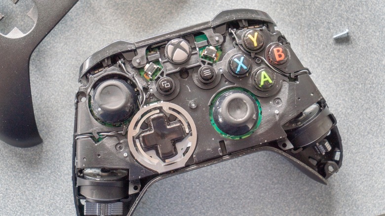 Xbox controller taken apart