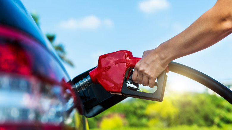 car gas tank being filled