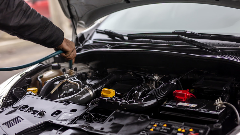 car engine cleaning