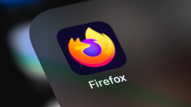 Firefox app on smartphone