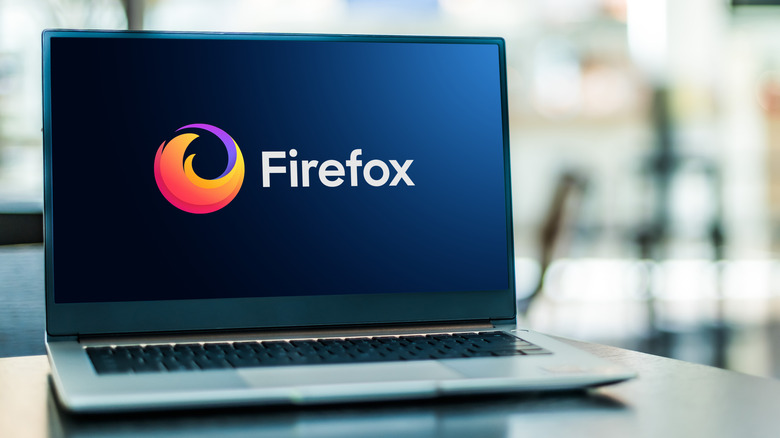 Firefox on a laptop computer 