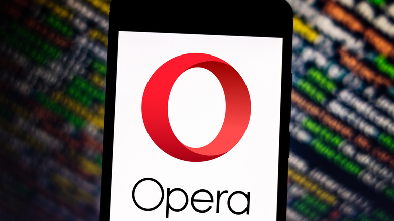 Opera Browser on smartphone