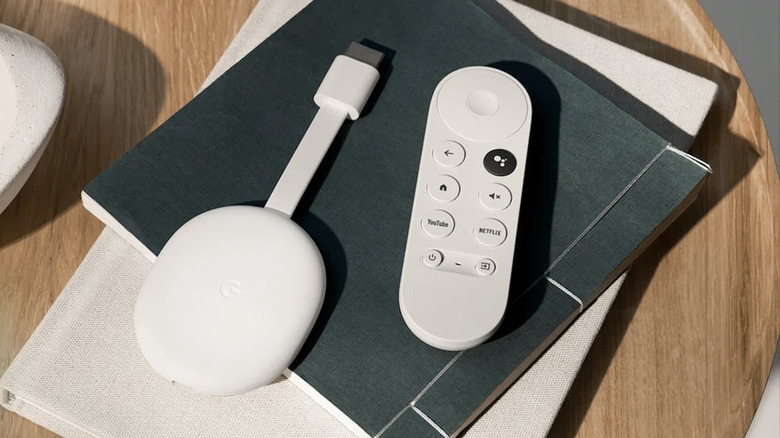 Chromecast dongle and remote