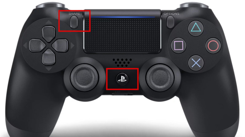 Pairing buttons PS4 controller 