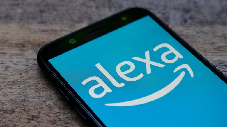 Alexa app logo on phone