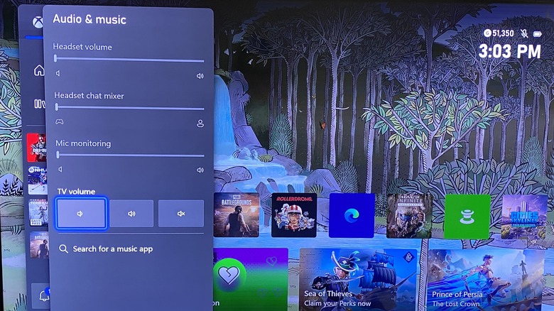 audio & music settings on xbox