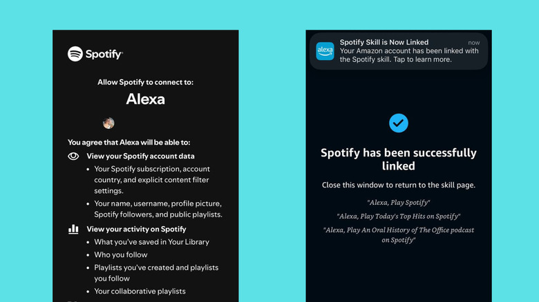 Linking Spotify to Amazon Alexa