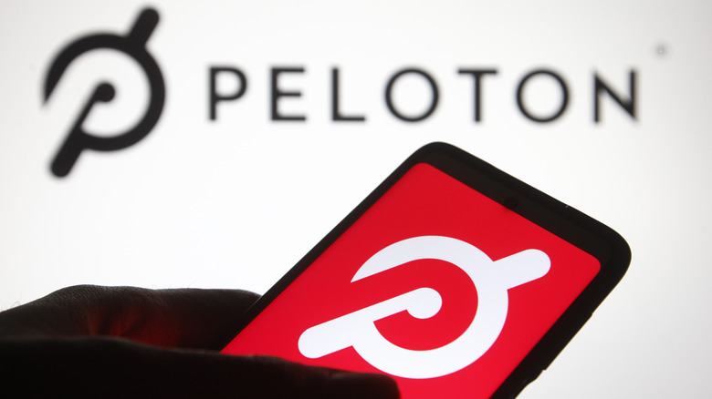 Peloton app on smartphone