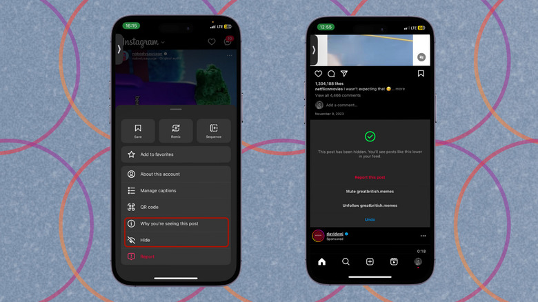 Instagram's features for hiding posts