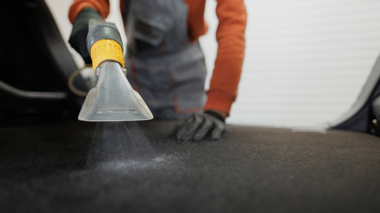 wet/dry vacuum on car carpet