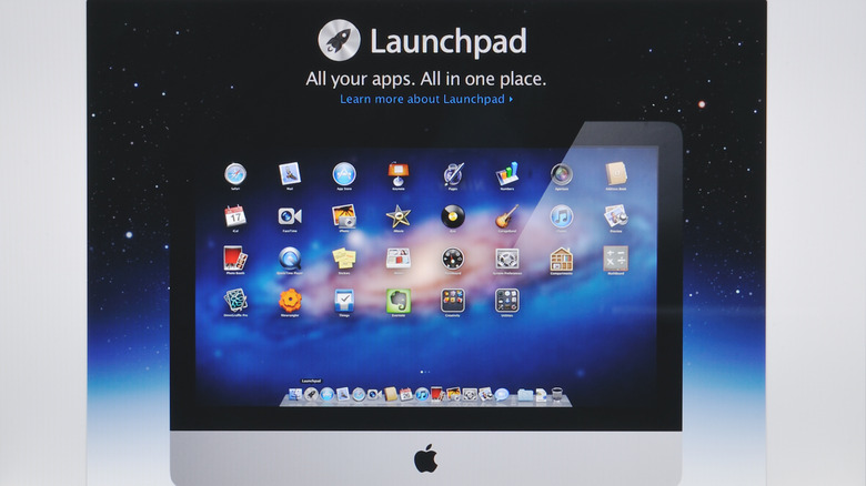 Photo of Launchpad explainer on MacBook screen