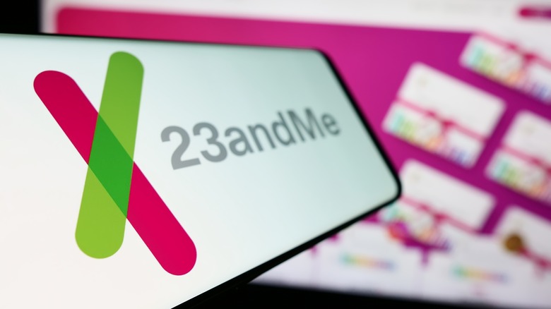 23andMe logo on smartphone