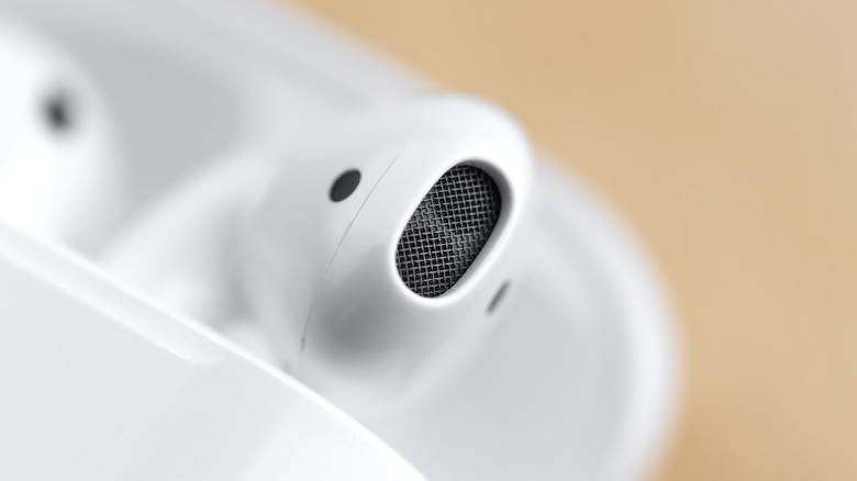 speaker mesh of the AirPods 2nd generation