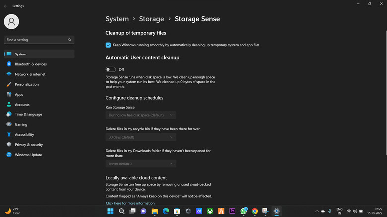 Windows 11 Storage Sense