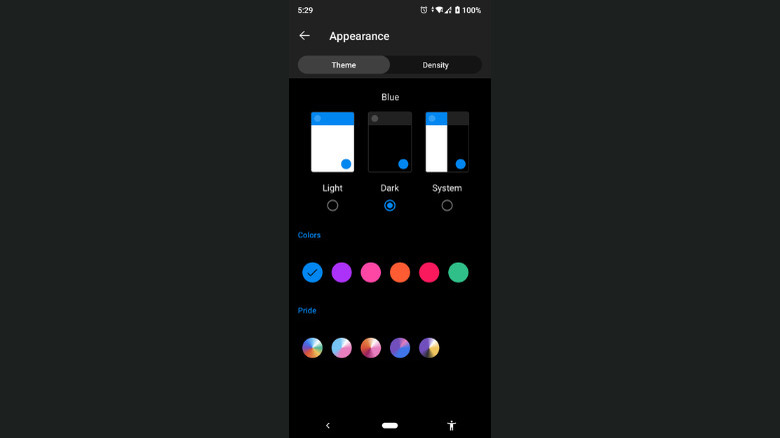 outlook android dark mode