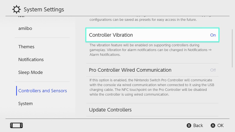 Nintendo Switch Enable HD Rumble