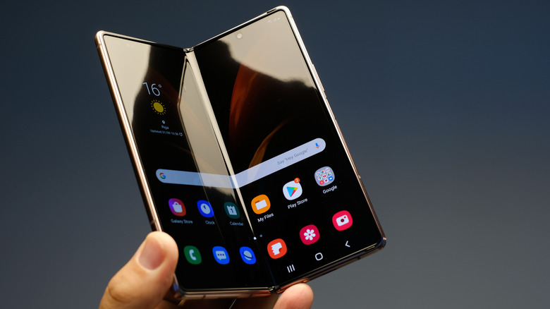 Samsung Galaxy Z Fold in hand